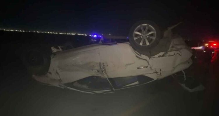 choque con volcadura Segundo Anillo Periférico