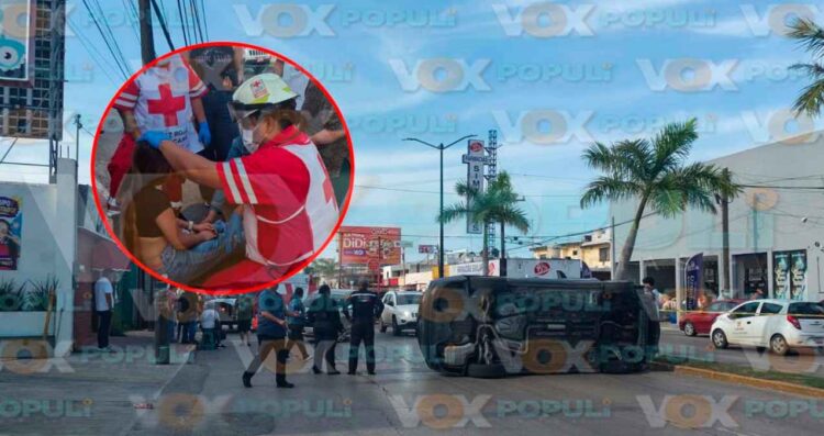 Jovencita lesionada choque en Tampico