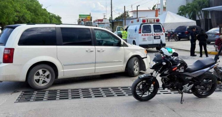 Jovencito lesionado choque en El Mante