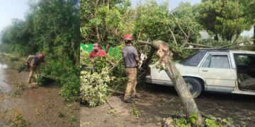 Lluvias intensas acompañadas de granizo causan daños en General Terán, Nuevo León