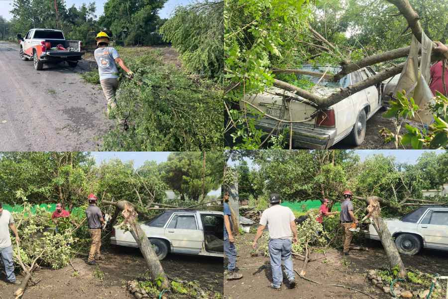 Lluvias intensas acompañadas de granizo causan daños en General Terán, Nuevo León