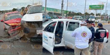 Menores quedan lesionados tras aparatoso choque frente a Bodega Aurrerá en Altamira, Tamaulipas