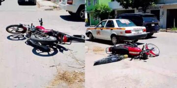 Motociclista choque en El Mante