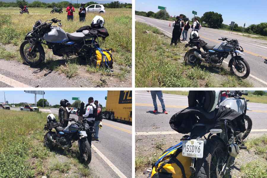 Motociclista derribado por tráiler en Victoria (1)