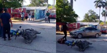 Motociclista herido choque en El Mante