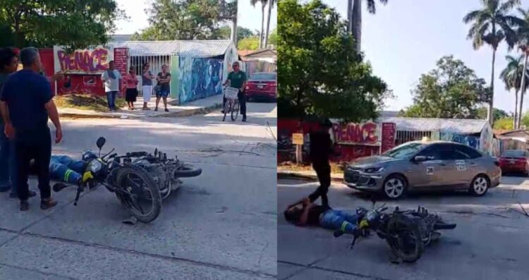 Motociclista herido choque en El Mante