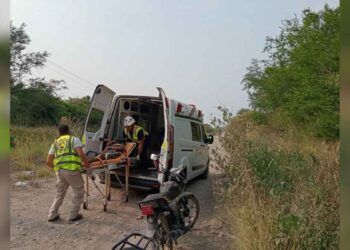 Motociclista hospital accidente en El Mante