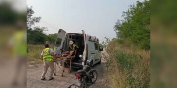 Motociclista hospital accidente en El Mante