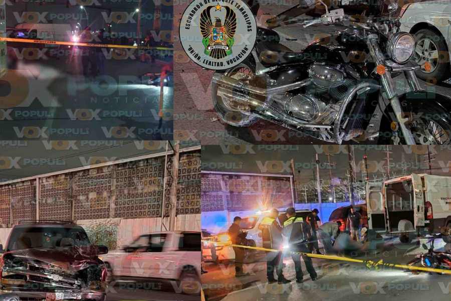 Motociclista muere tras choque contra camioneta Chevrolet en Reynosa, Tamaulipas