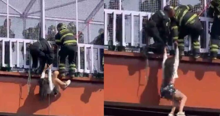 Mujer cae a vías del Metro desde puente peatonal en Ciudad de México