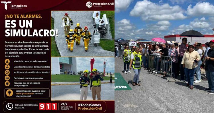 Protección Civil de Tamaulipas emite recomendaciones previo al Simulacro Nacional 2026