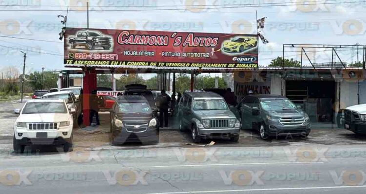 Realizan operativo contra carros americanos en tianguis de Reynosa, Tamaulipas