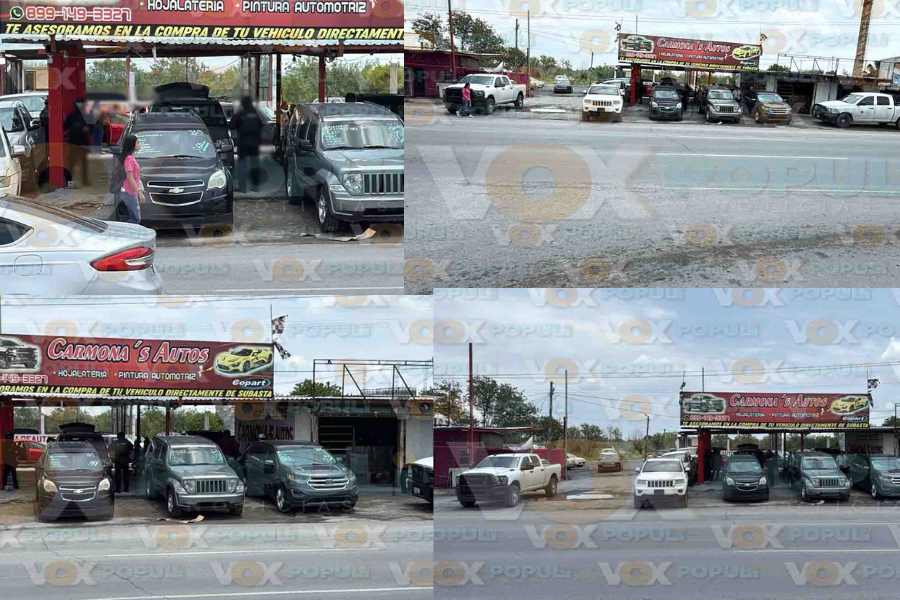 Realizan operativo contra carros americanos en tianguis de Reynosa, Tamaulipas