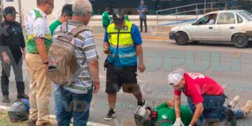 Repartidor lesionado en Tampico