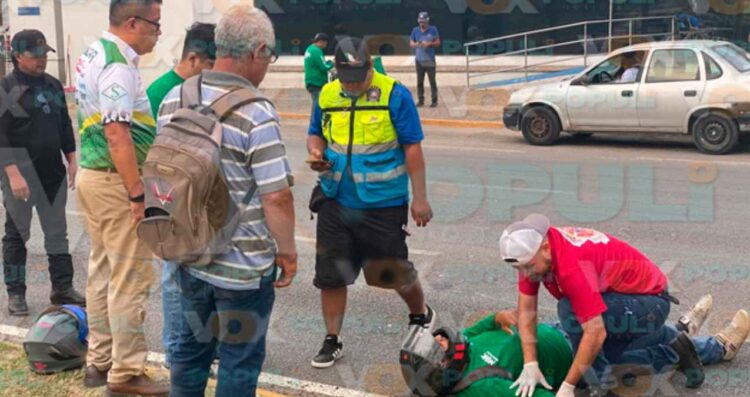 Repartidor lesionado en Tampico