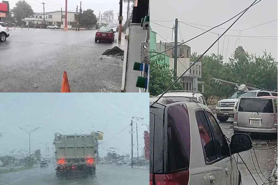 Reportan precipitaciones y encharcamientos en diversas zonas de Matamoros, Tamaulipas