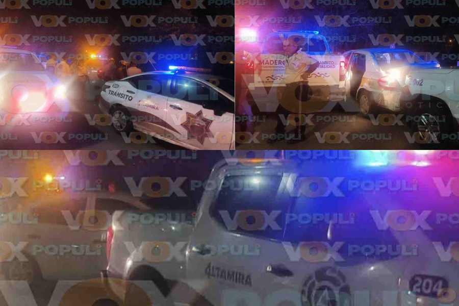 Taxista ebrio desata persecución con pasajeros en Ciudad Madero, Tamaulipas