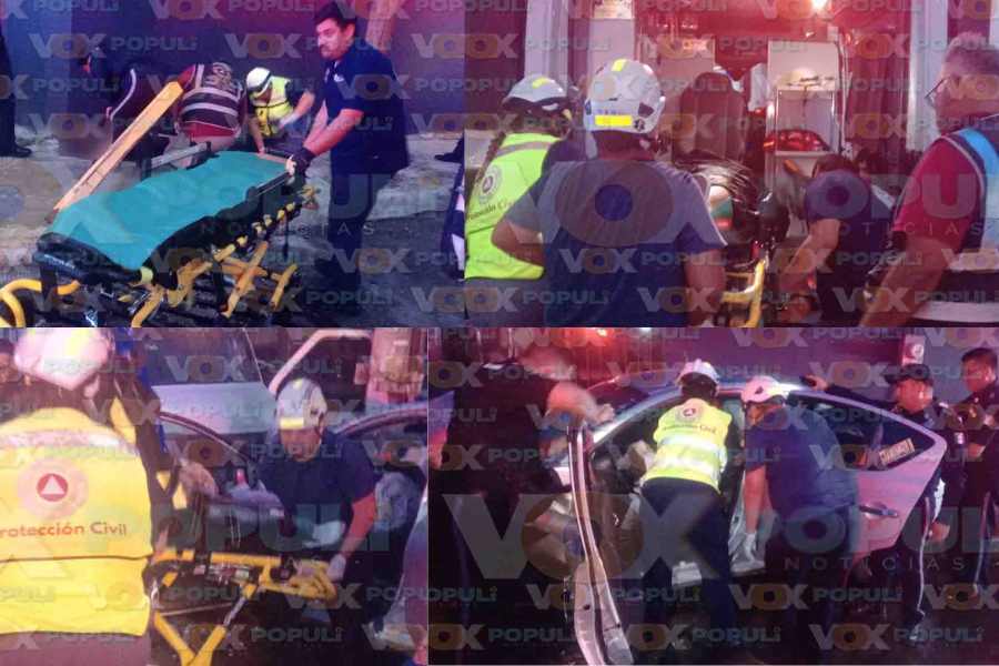 Tres jóvenes resultan lesionados tras choque en Tampico, Tamaulipas