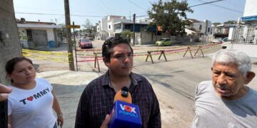 bloquean calle en ciudad madero