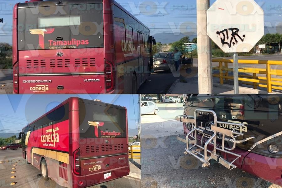 choque autobús Conecta en Victoria