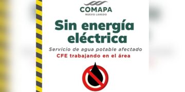 falla CFE agua Nuevo Laredo