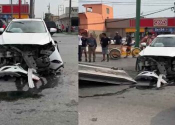 hospitalizado tras fuerte choque en Matamoros