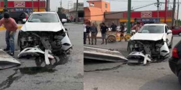 hospitalizado tras fuerte choque en Matamoros