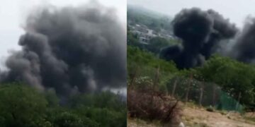 incendio en terreno baldío en Juárez