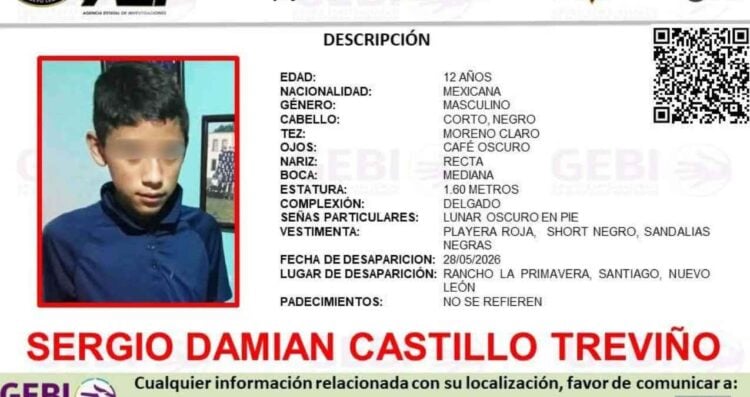 _menor desaparecido en Santiago