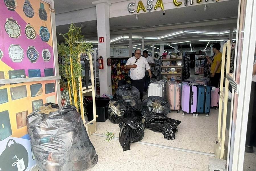 operativos en tiendas chinas de Matamoros