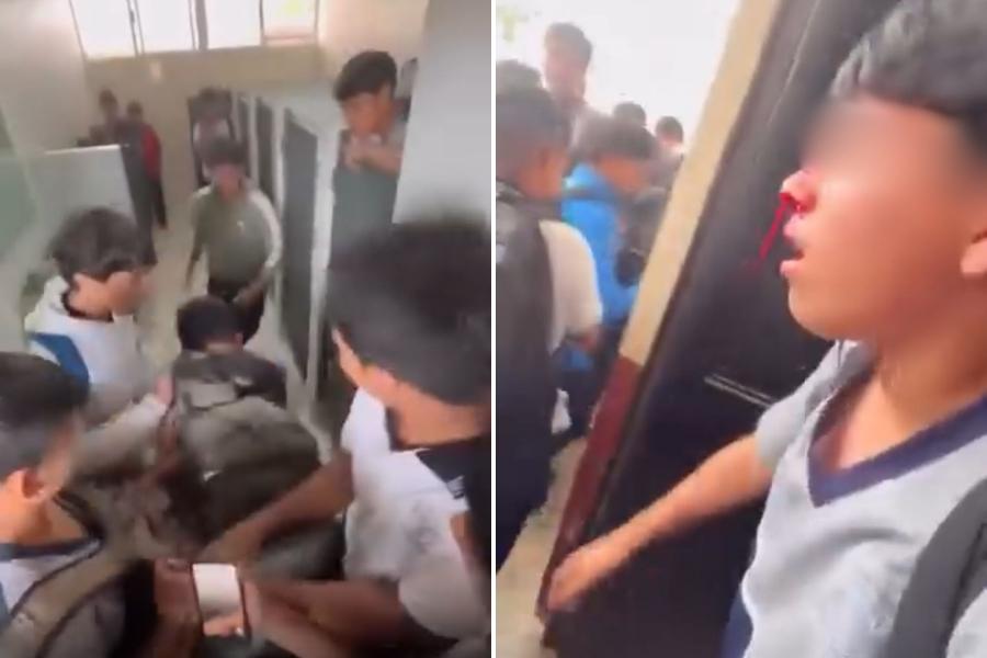 pelea en secundaria Tampico