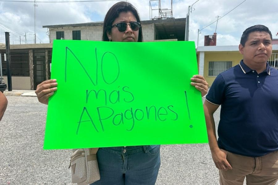 protesta por apagones en Matamoros