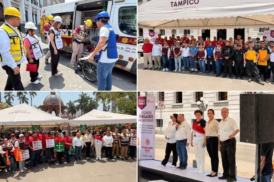 simulacro hoy en Tampico