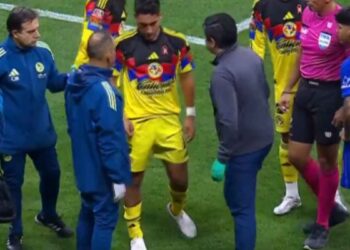 Sebastián Cáceres fuerte golpe