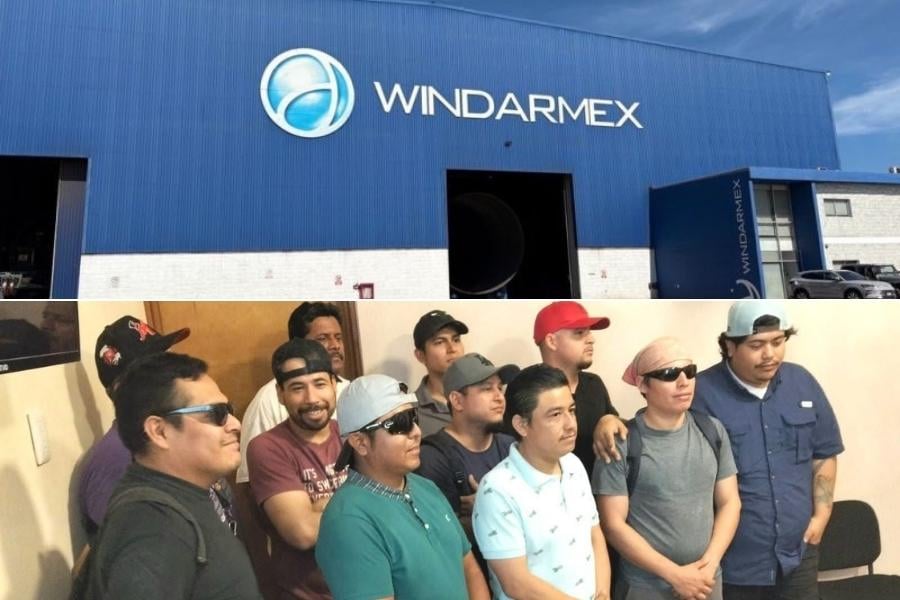 trabajadores Windarmex de Altamira