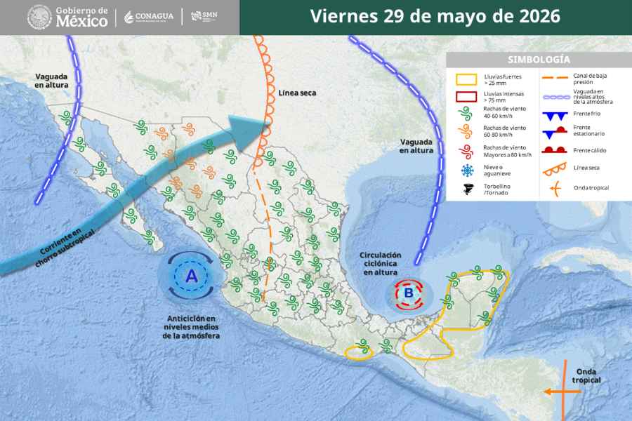 ¿A partir de cuándo y dónde afectará con lluvias muy fuertes la onda tropical 3?