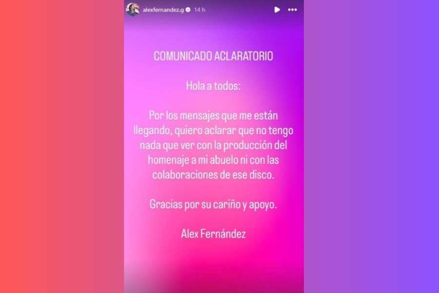 ¿Alex Fernández y Alejandro Fernández están distanciados