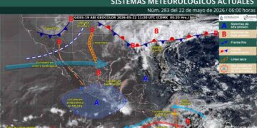 ¿Cuáles regiones de México tienen probabilidad de granizo y tormentas este 22 de mayo?