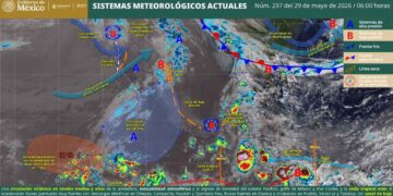 ¿Cuáles son las regiones donde se esperan tolvaneras y lluvias fuertes hoy?