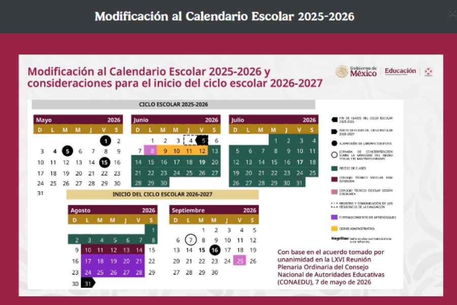 ¿Cuándo es el último día de clases en Tamaulipas, según el nuevo calendario de la SEP?