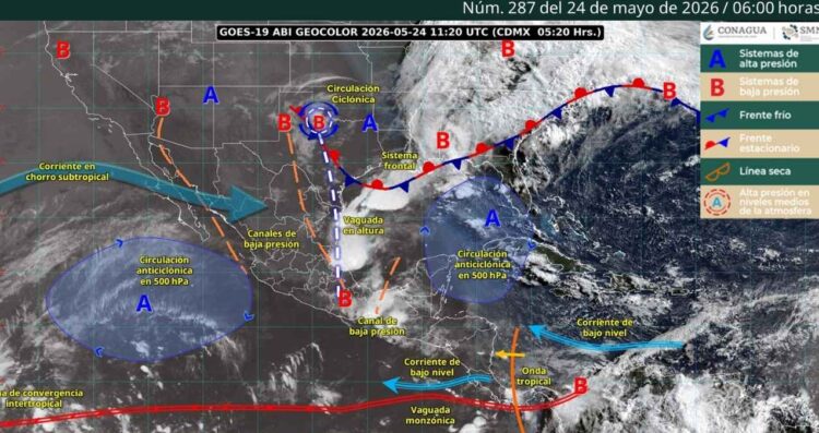 ¿En qué estados de México se esperan lluvias fuertes con granizo el día de hoy