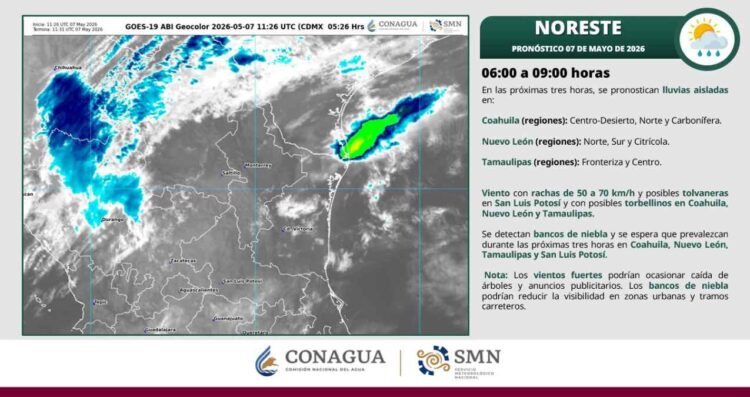 ¿Habrá descenso de temperatura con lluvias en Tamaulipas debido al frente frío 49?