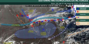 ¿Lluvias intensas? Pronóstico del clima en México para este 1 de mayo de 2026