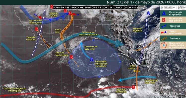 ¿Qué estados de México esperan altas temperaturas acompañadas de lluvias el día de hoy