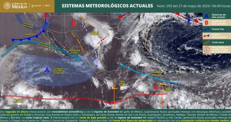 ¿Qué estados tendrán lluvias intensas hoy debido a la onda tropical 2?