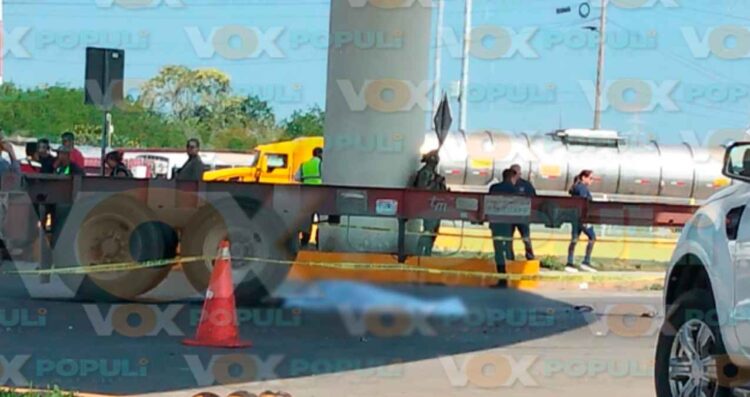 Accidente Altamira motociclista tráiler