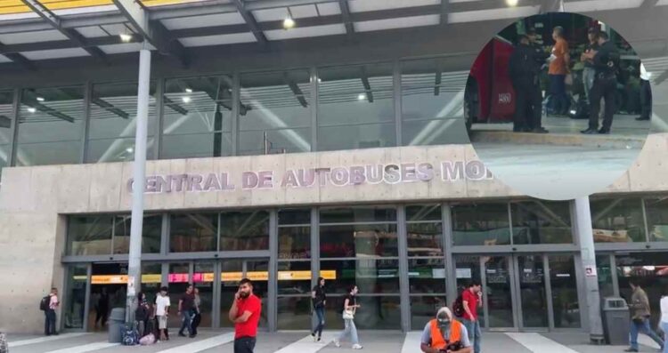 Adulto mayor fallece a bordo de un autobús en la central de Monterrey