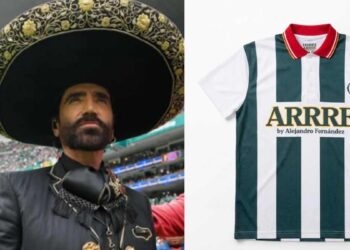 Alejandro Fernández se sumó al ambiente mundialista con una una playera especial dirigida a los aficionados de México.