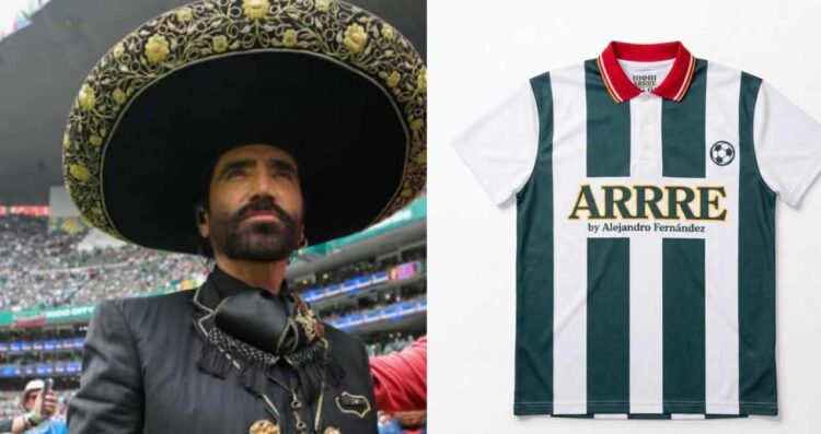 Alejandro Fernández se sumó al ambiente mundialista con una una playera especial dirigida a los aficionados de México.