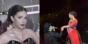 Ángela Aguilar muestra video inédito de su dueto con Christian Nodal